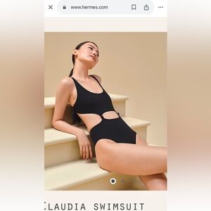 Claudia hermes one piece swimsuit size 38 new with tag